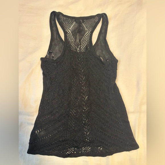 bebe - Black crochet tank, Medium - Picture 4 of 4